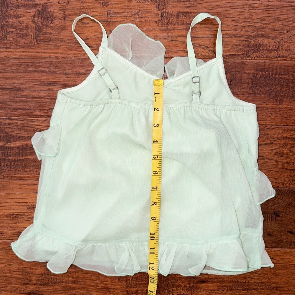 Abercrombie Kids Mint Green Ruffled Camisole, size 7/8 - Picture 5 of 7